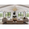 Olive Leaf Blooming Chandelier - 6 Light