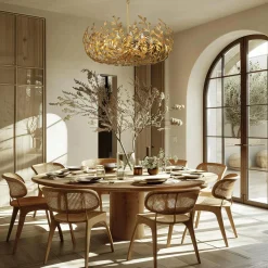 Olive Leaf Blooming Chandelier - 12 Light