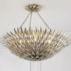 Olive Leaf Convertible Chandelier - 8 Light