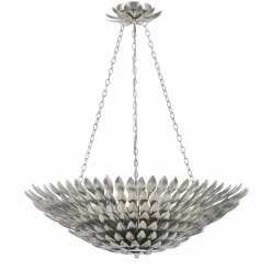 Olive Leaf Convertible Chandelier - 6 Light