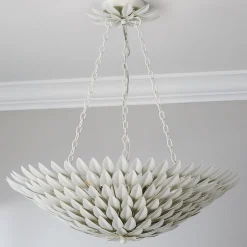 Olive Leaf Convertible Chandelier - 6 Light