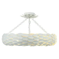 Olive Leaf Convertible Halo Chandelier - 24