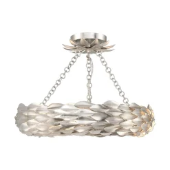 Olive Leaf Convertible Halo Chandelier - 18