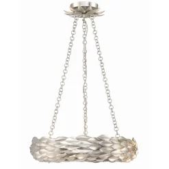 Olive Leaf Convertible Halo Chandelier - 18