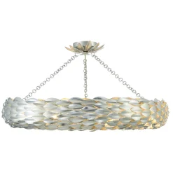 Olive Leaf Convertible Halo Chandelier - 34