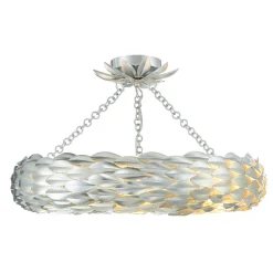 Olive Leaf Convertible Halo Chandelier - 24"
