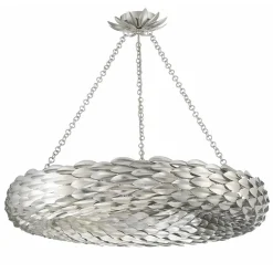 Olive Leaf Convertible Halo Chandelier - 24