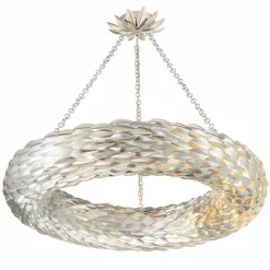 Olive Leaf Convertible Halo Chandelier - 24