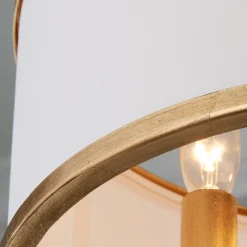 Olive Leaf Drum Shade Chandelier - 3 Light