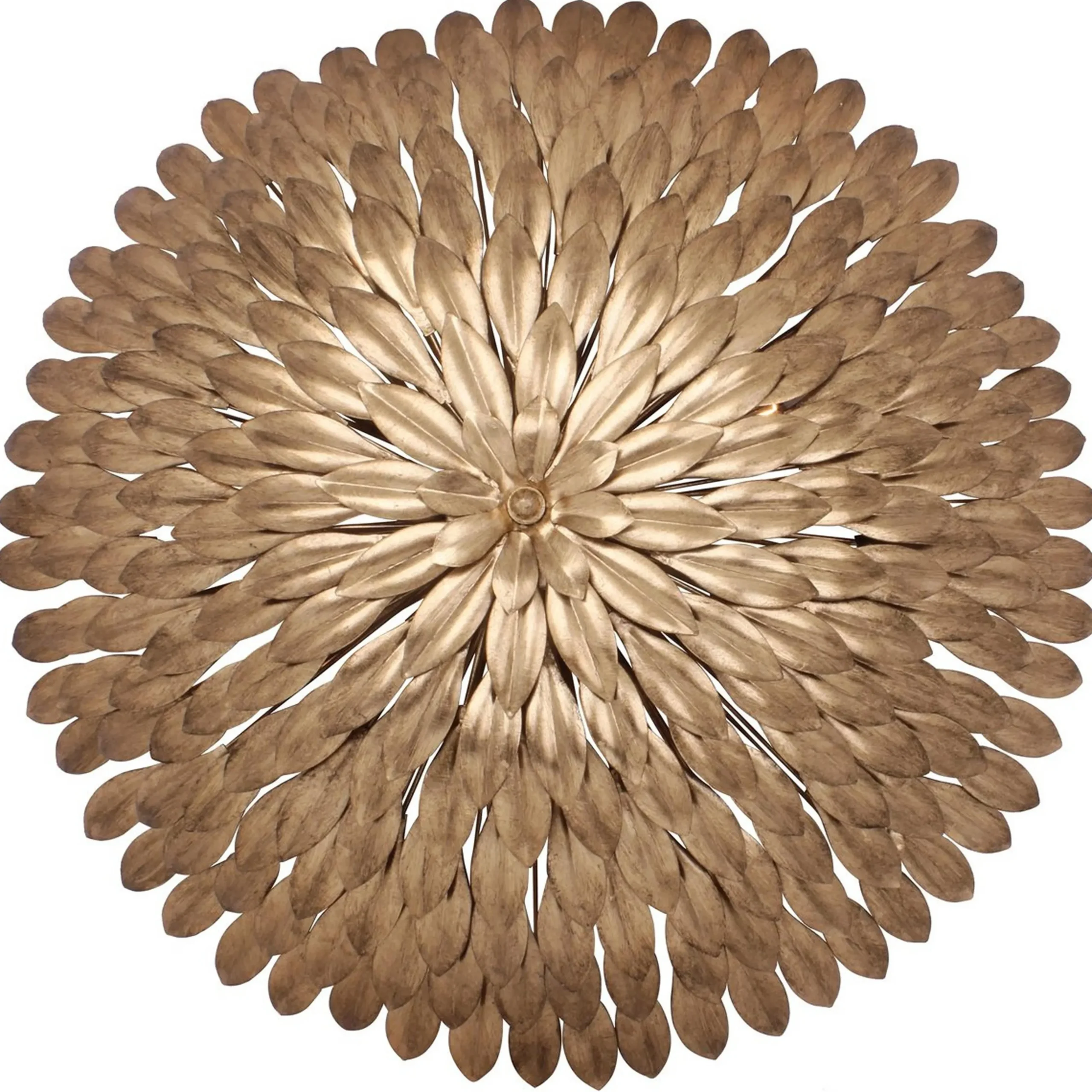 Olive Leaf Semi-Flush Ceiling Light - 6 Light