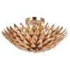 Olive Leaf Semi-Flush Ceiling Light - 4 Light