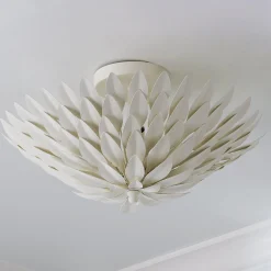 Olive Leaf Semi-Flush Ceiling Light - 4 Light
