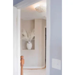 Olive Leaf Semi-Flush Ceiling Light - 4 Light