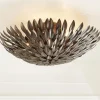 Olive Leaf Semi-Flush Ceiling Light - 6 Light