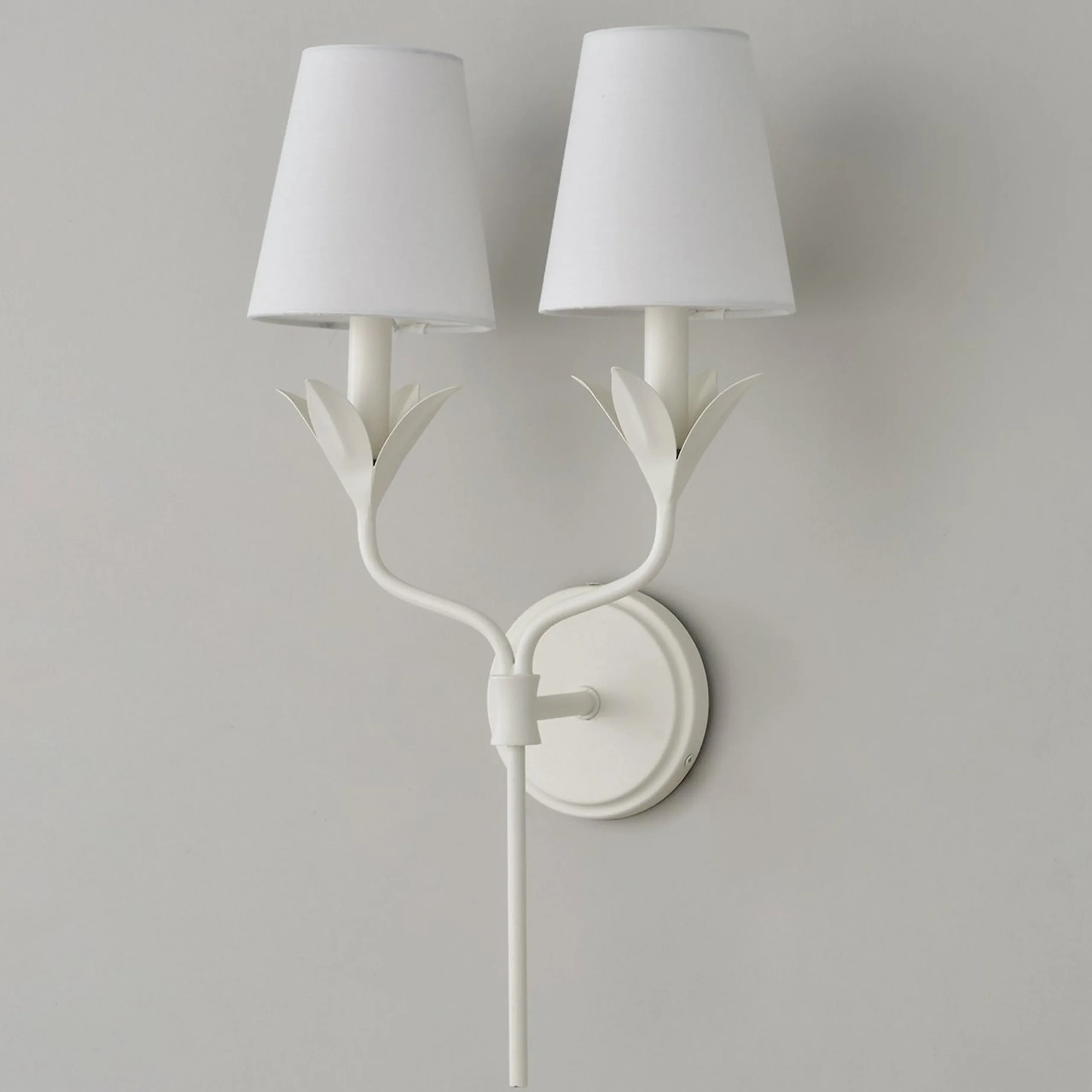 Olive Leaf Stem Sconce - 2 Light