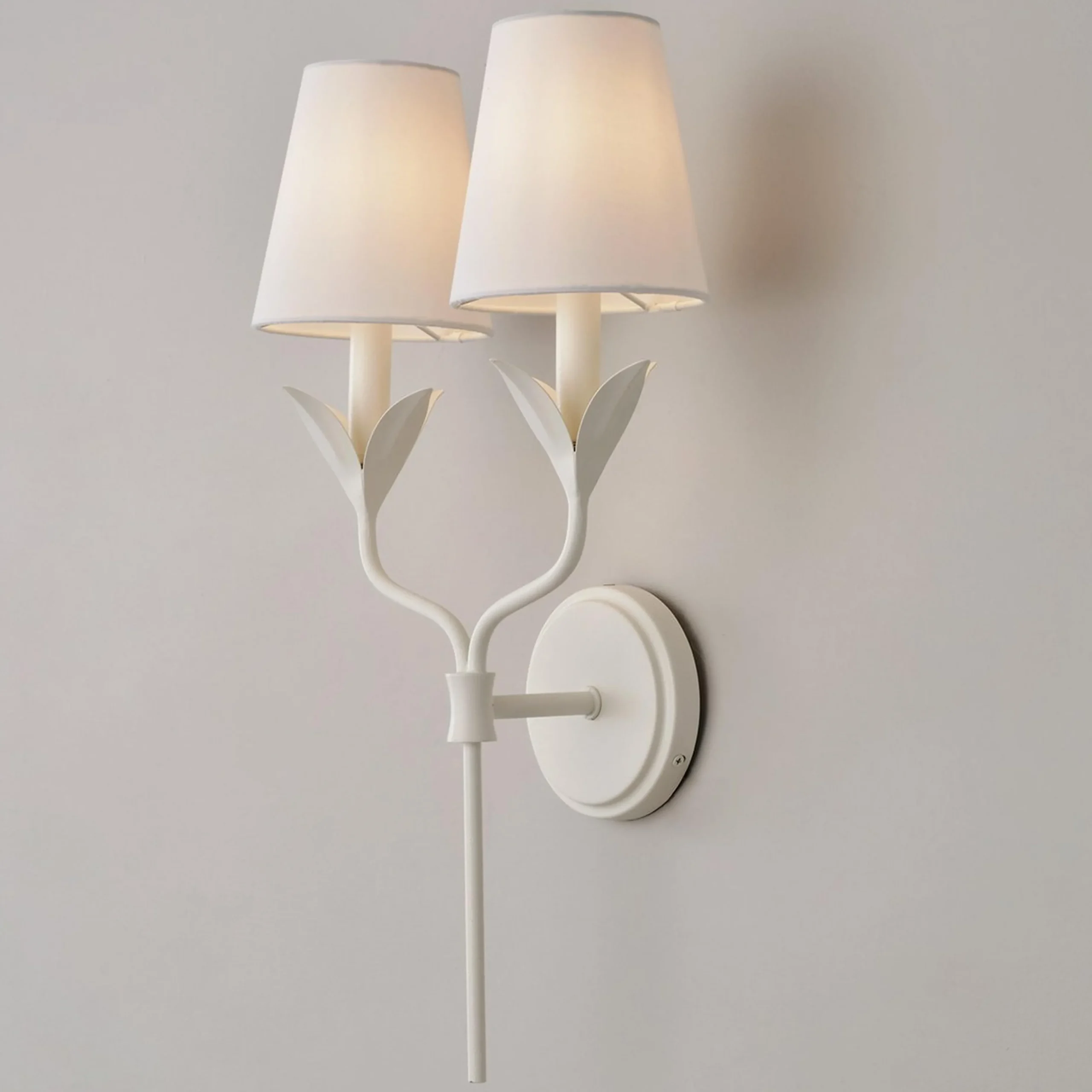 Olive Leaf Stem Sconce - 2 Light