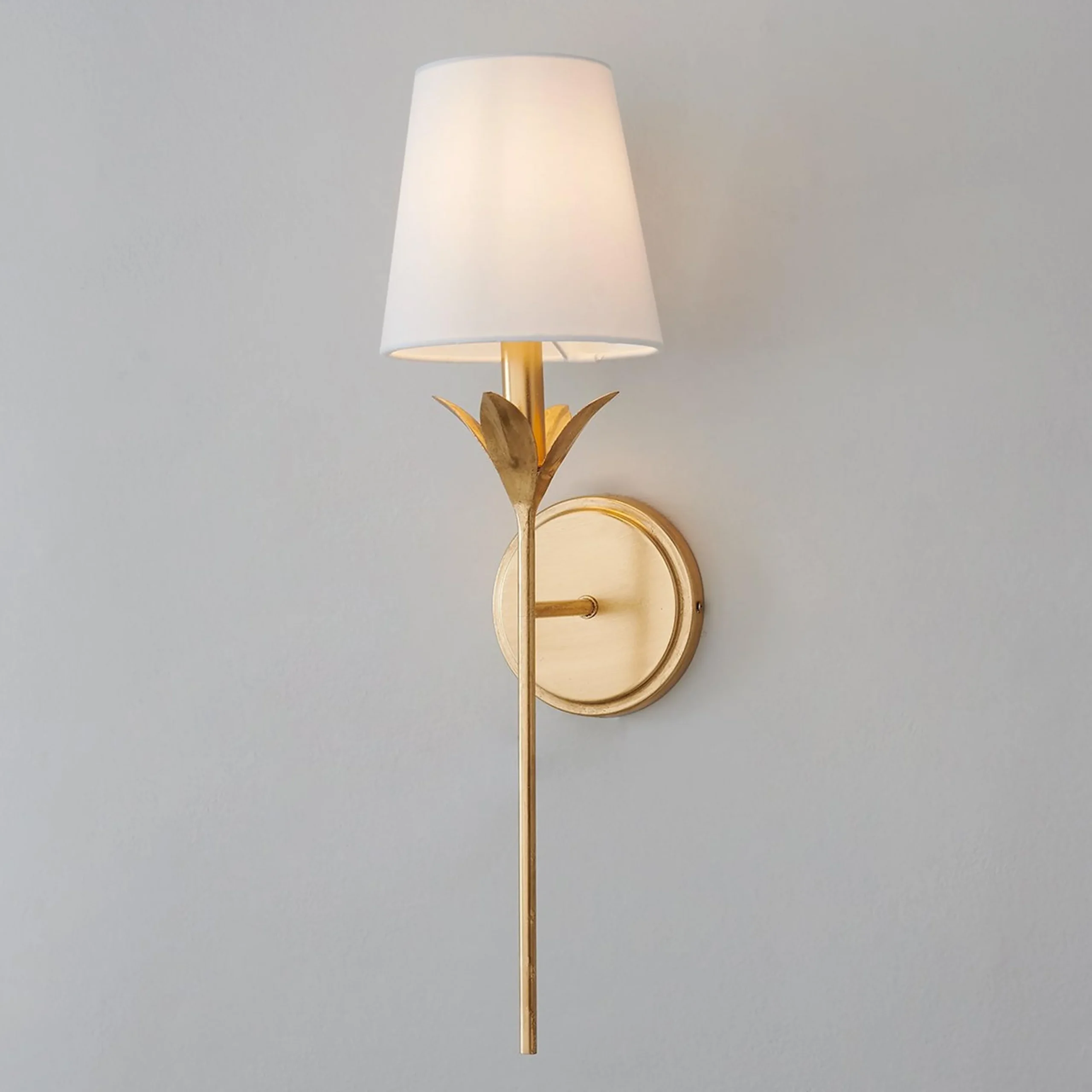 Olive Leaf Stem Sconce - 1 Light