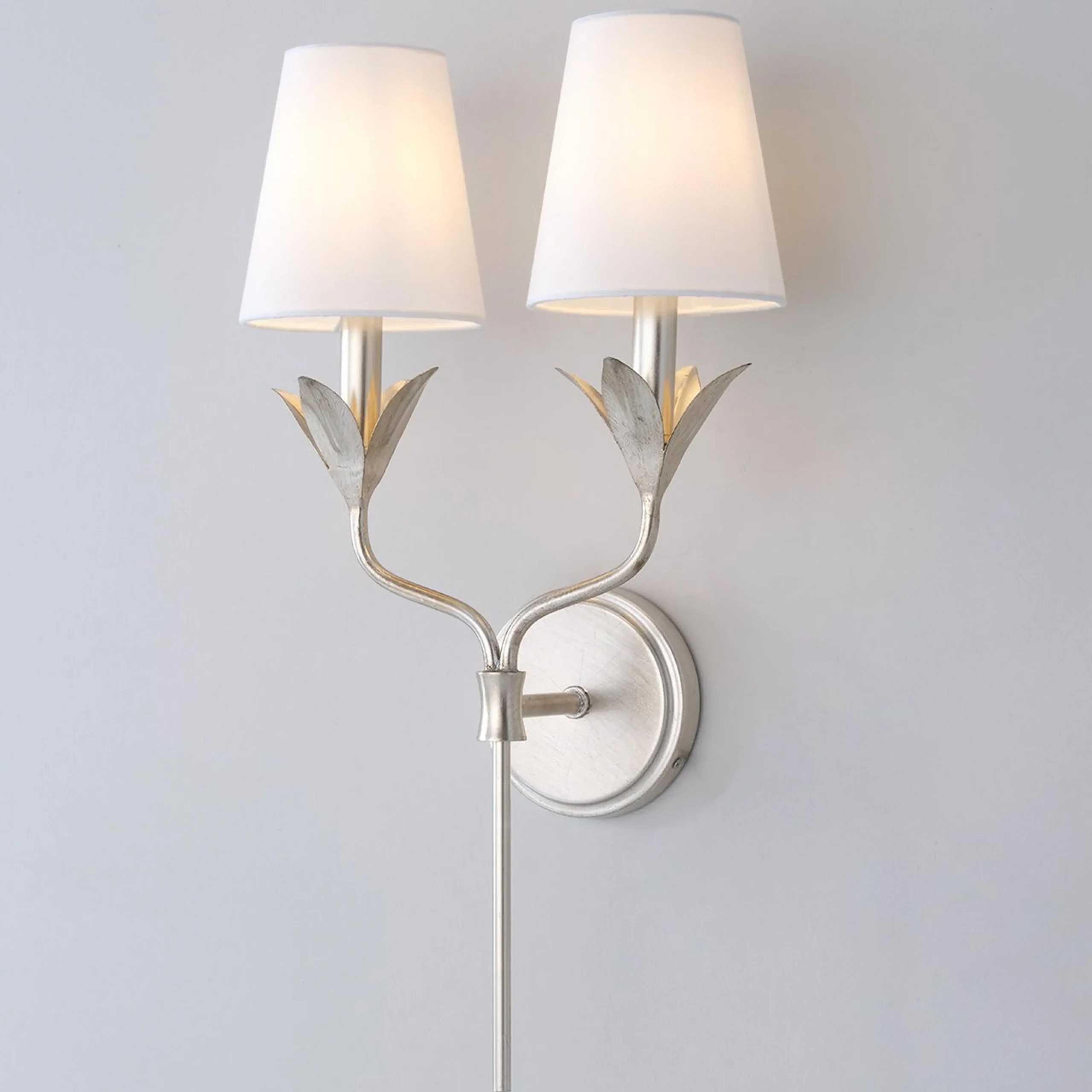 Olive Leaf Stem Sconce - 2 Light