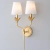 Olive Leaf Stem Sconce - 2 Light