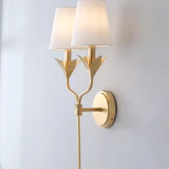 Olive Leaf Stem Sconce - 2 Light