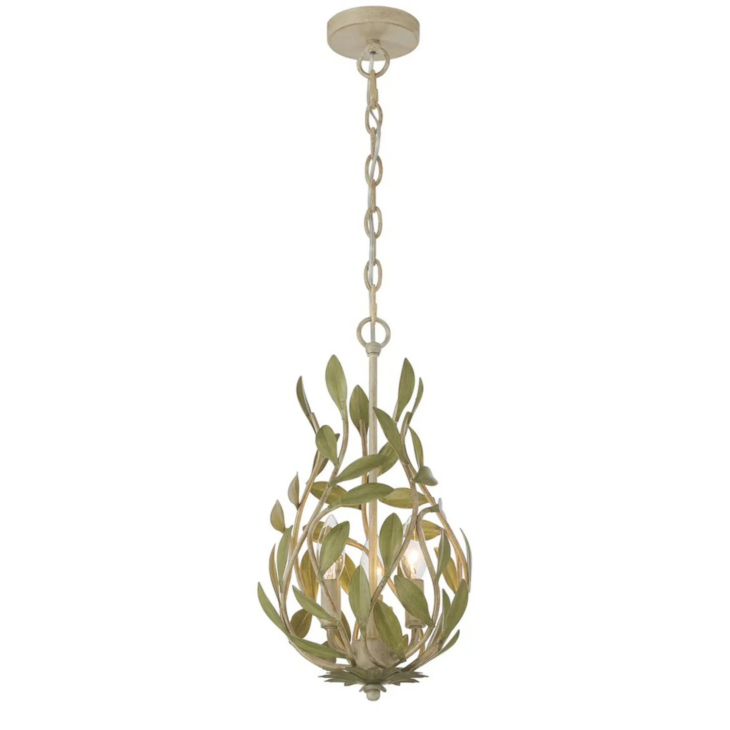 Olive Leaf Vine Lantern - 3 Light