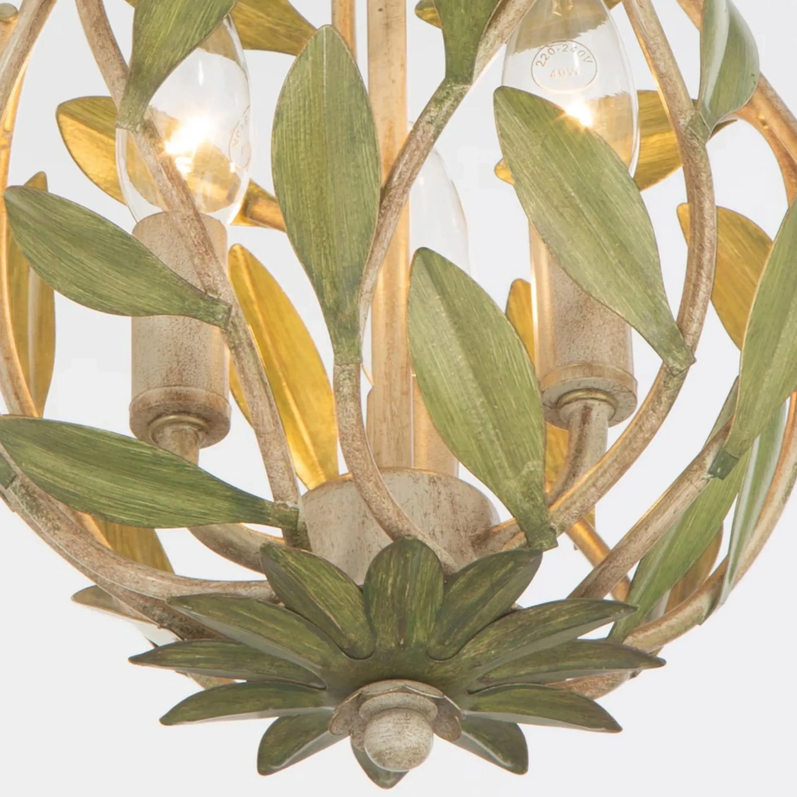 Olive Leaf Vine Lantern - 3 Light