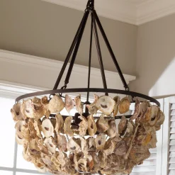 Oyster Shell Basket Chandelier