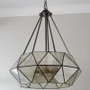 Prism Framed Mercury Glass Chandelier - 5 Light