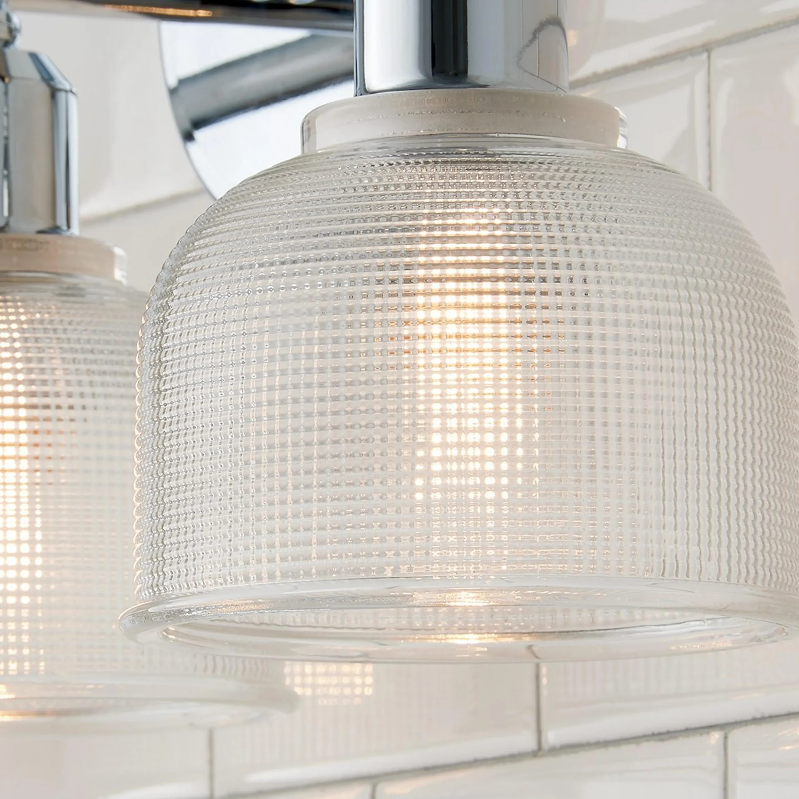 Prismatic Glass Vanity Light - 2 Light