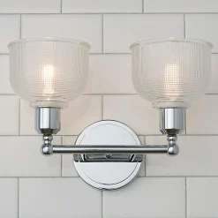 Prismatic Glass Vanity Light - 2 Light