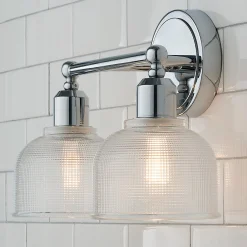 Prismatic Glass Vanity Light - 2 Light
