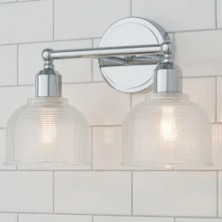 Prismatic Glass Vanity Light - 2 Light