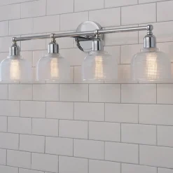 Prismatic Glass Vanity Light - 4 Light
