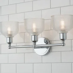 Prismatic Glass Vanity Light - 3 Light