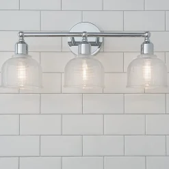 Prismatic Glass Vanity Light - 3 Light