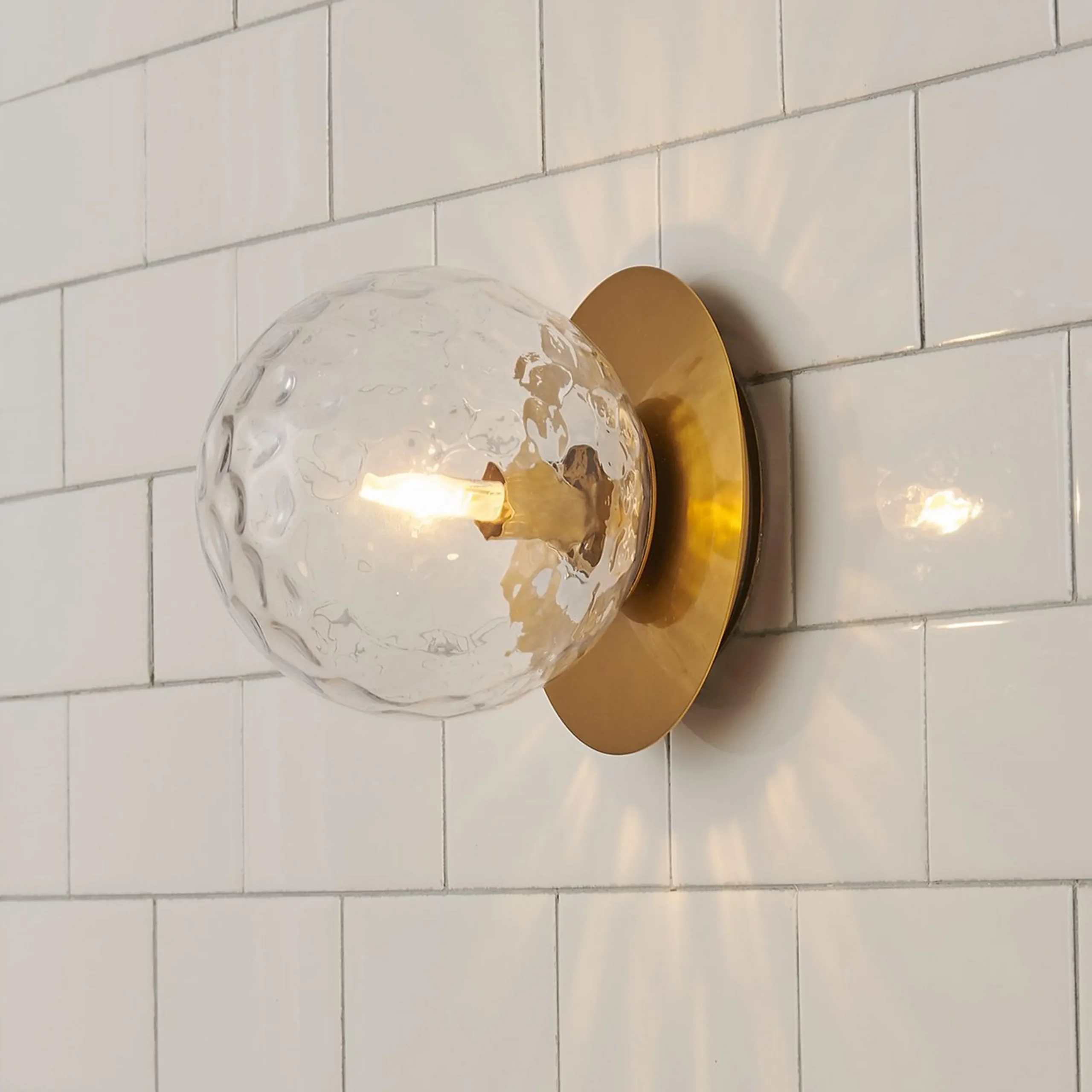 Quinn Bath Sconce - Clear Glass