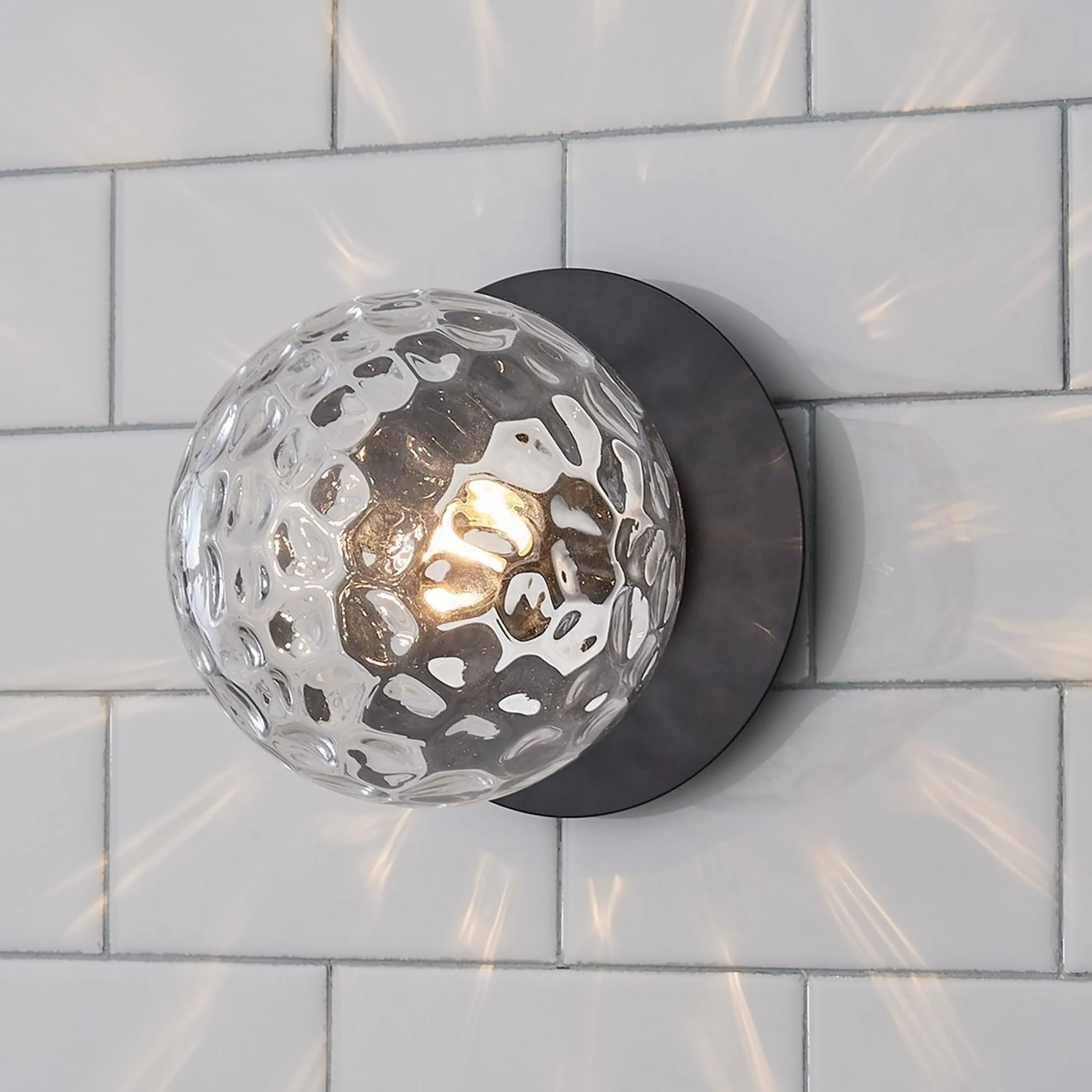 Quinn Bath Sconce - Clear Glass
