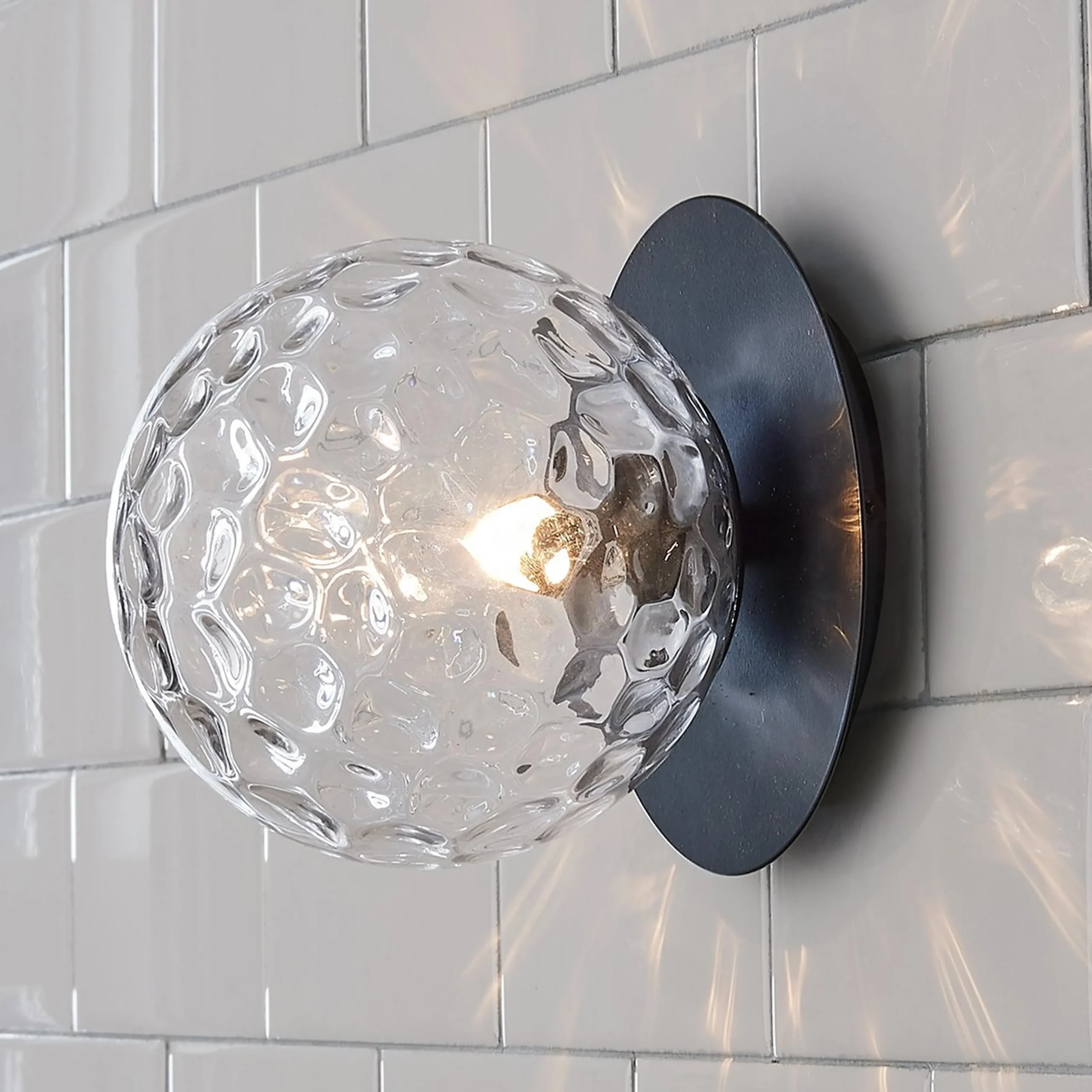 Quinn Bath Sconce - Clear Glass