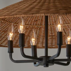 Rattan Shade Chandelier