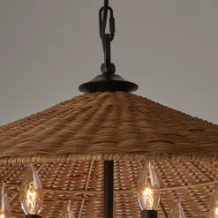 Rattan Shade Chandelier