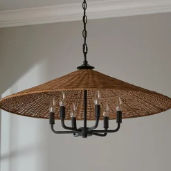 Rattan Shade Chandelier
