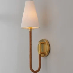 Rattan Swoop Sconce