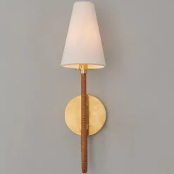Rattan Swoop Sconce