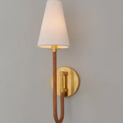 Rattan Swoop Sconce