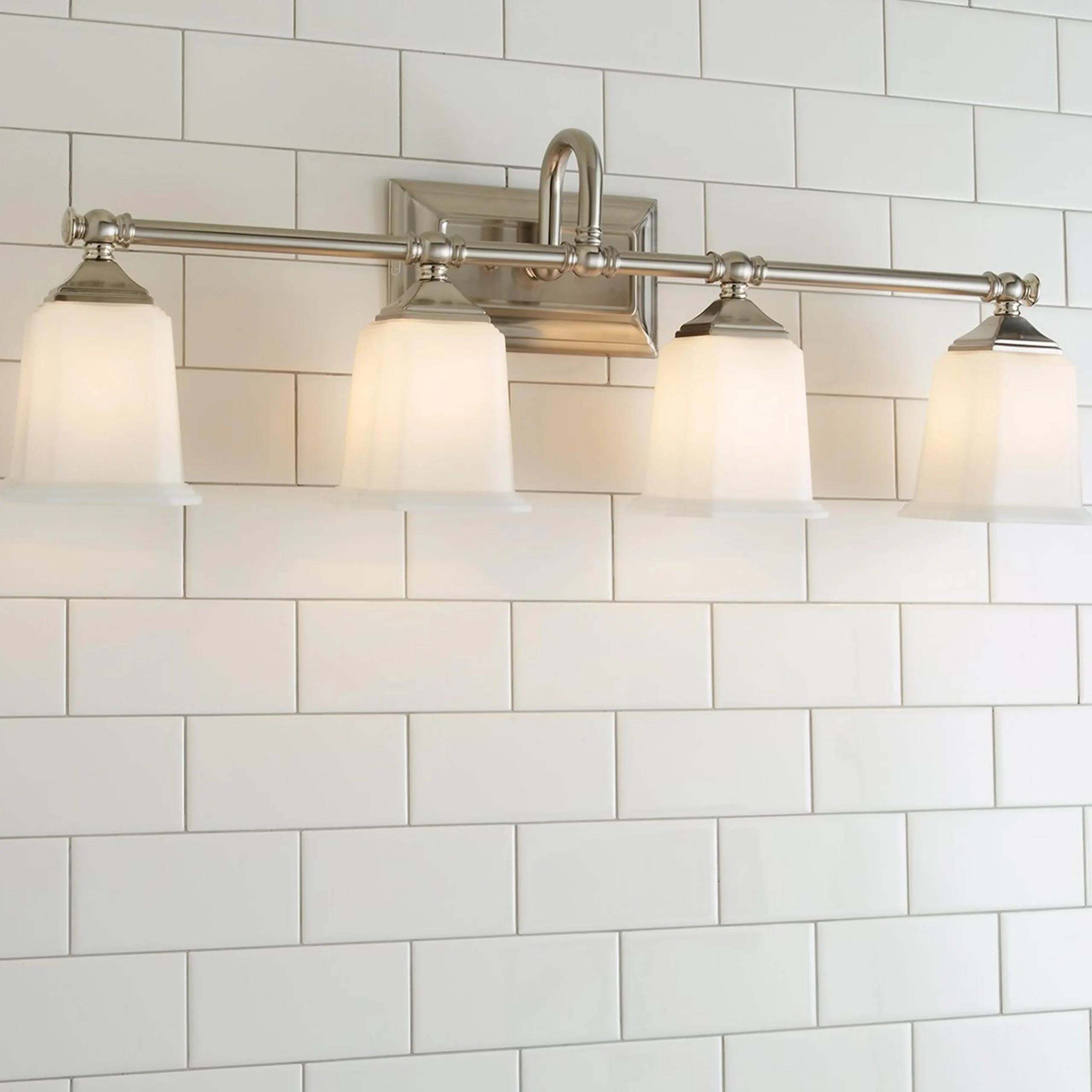 Refined Classic Vanity Light - 4 Light - Opal Glass