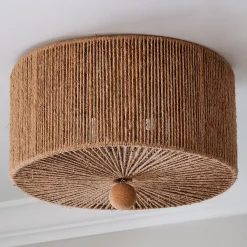 Refined Jute Drum Ceiling Light