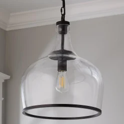 Reproduction Glass Cloche Pendant