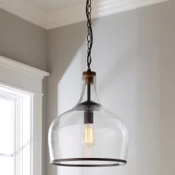Reproduction Glass Cloche Pendant