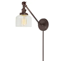 Retro Dome Glass Swivel Swing Arm