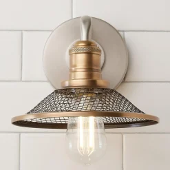 Retro Warehouse Shade Bath Sconce